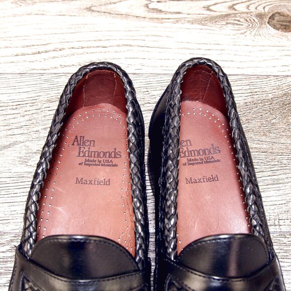 * NIB * $295 Allen Edmonds MAXFIELD Loafer 7 D Black * add $15 new Cedar Trees main image 12